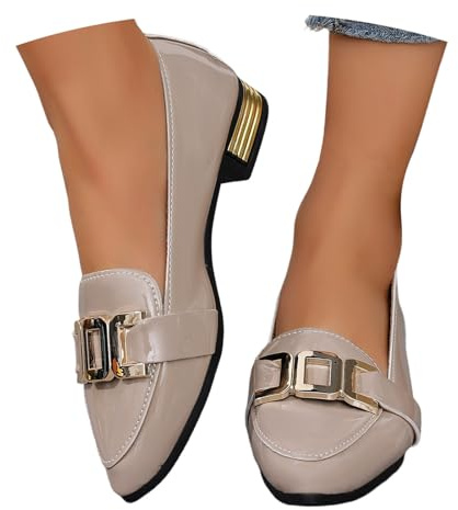 Bailarinas Deportivas para Mujer Zapatos Cómodos Antideslizantes Verano Sin Cordones (Khaki, 37) #2553