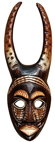 Wogeka Schöne 50 cm Holz Maske Kopf Geist Ghost Afrika Mystik Handarbeit Bali Maske63