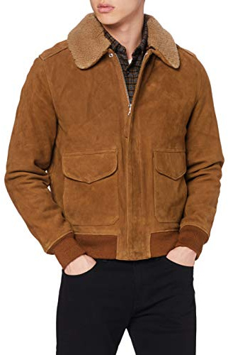 Schott NYC Herrjacka, Beige (rost/tegel), L