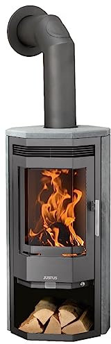 Justus 6530 22 Usedom 5D Kaminofen Stahl Gussgrau/Speckstein/A
