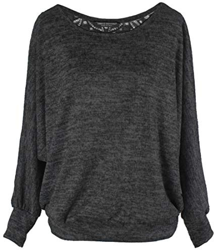 Emma & Giovanni - Pull avec Dos Dentelle Noir - Femme M