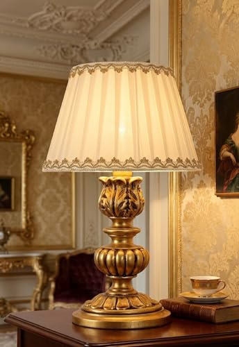 Lume grande classico a 1 luce in legno oro realizzato e decorato artigianalmente dbs 200/BG