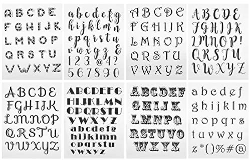 Clear Alphabet Stamps, 8Pcs Transparent Silicone Letter Stamps for DIY Scrapbooking Handmade Cards Handmade Cards Photo Albums