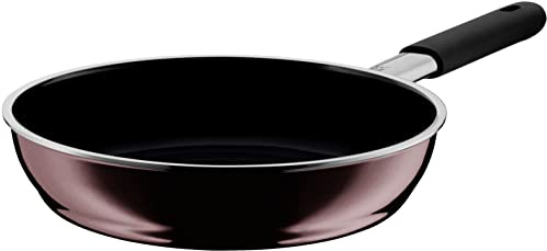 WMF Fusiontec Mineral Bratpfanne Induktion 24 cm, High-Tech Keramik, abnehmbare Hitzschutz-Silikonhülle, kratzfest, dunkelrot
