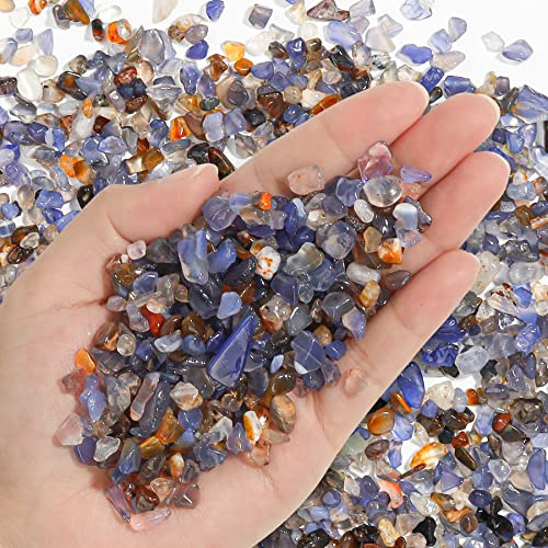 T4U Crystal Aquarium Gravel Stone for Fish Tank, Agate Pebbles 450g (1 LB)