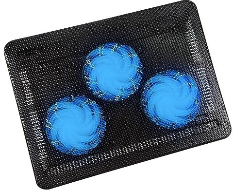 Albert Austin Gaming Laptop Cooling Pad Fits 12 to 17 Laptops Portable Laptop Cooling Stand with Dual USB Port 3 Super Quiet Fans Laptop Cooler Pad Adjustable Height Ventilated Surface Stand