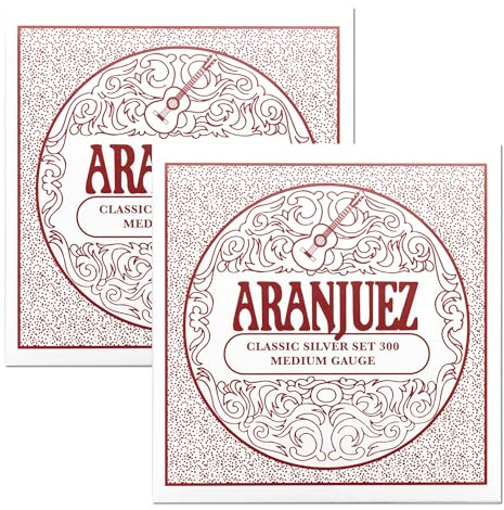 Aranjuez Saiten - Spanische Gitarrensaiten - Nylon Klassikgitarrensaiten - Cuerdas para Guitarra - The Spanish Sound (2er-Pack, Classic Silver 300)