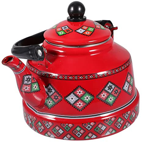 Bouilloire sur la cuisinière Bouilloire en émail vintage sur la cuisinière Poêle à eau chaude Théière Bouilloire à thé Bouilloire à thé Pots à thé pour cuisinière Rétro Théière bouillante Bol en ac