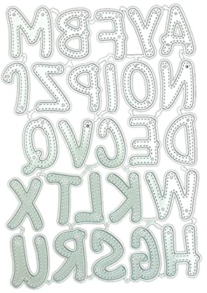 CYILPR Stanzformen aus Metall, Stanzformen, Buchstabenprägung, zum Basteln von Geburtstagskarten, Scrapbooking, Alben, Partyeinladungen
