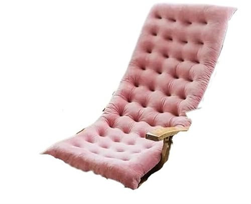 Liegenauflage Herbst Winter verdicktes faltbares Schaukelstuhlkissen Liegestuhlkissen for Gartenbalkon Lounge Sitzgelegenheit Sofa Tatami Matratze Heimdekoration Deckchair Auflage(Pink,100cmX40cmX8cm)