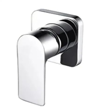 GUYTRM Brass Mixer Tap Bathroom Water Faucets Shower Diverter Valve Black Chrome Concealed Bifunctional Hot Cold Valve Contral Valve lingli(Chrome)