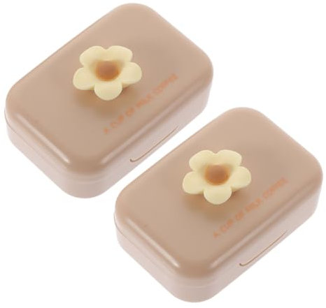 minkissy 2sätze Reisefähiger Kontaktlinsenbehälter Auslaufsicher Kleiner Linsenhalter Mit Organizer-Funktion Tragbare Linsenbox Für Outdoor Und Make-up-nutzung Geeignet Für Tages Und Monats