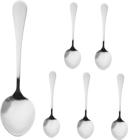 DINHEAROM 6pièces Cuillères Acier à De Cuillères Pour Desserts Et Cuisine Western Pour Service Pratique