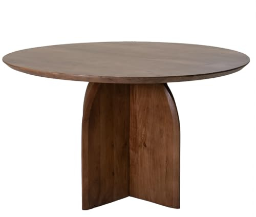 Giga Meubel Esstisch Rund - Natur - Akazienholz - 130cm - Esstisch Danae