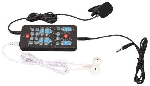 Cocoarm Cambiador de Voz Portátil, Material ABS, 10 Modos de Sonido, Características de Karaoke, Micrófono Portátil para Juegos en Línea y Transmisión en Vivo
