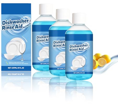 Spülmaschinen Blätter, Klarspüler für Geschirrspüler, 237 ml, Geschirrspülmittel, Schnelltrocknend, Anti-Kalk-Formel, Ultimative Reinigung, geeignet für Großküchen, Restaurants, Bars (1, 711ML)