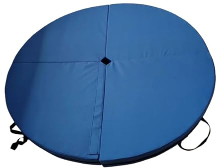 Colchoneta de Seguridad para Pole Dance Colchoneta de baile en barra gruesa, portátil, redonda, plegable, seguridad, for yoga, ejercicio, fitness, impermeable, PVC, for gimnasia(Blue,120x5cm)