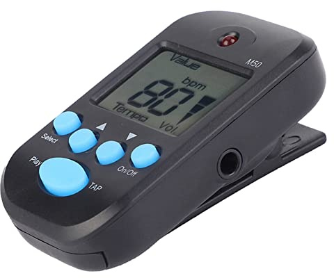 SIXRUN Digitales Metronom, Tragbarer Elektronischer Tempo-Tapper mit Kopfhöreranschluss, Einstellbarer Rhythmus Zum Üben von Gitarre, Klavier, Schlagzeug, Violine