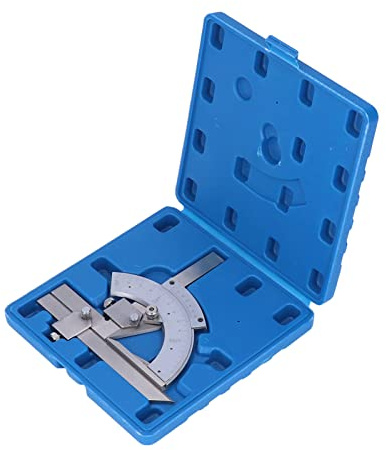 Aramox Goniometro A Nonio Universale Goniometro A Nonio Universale Gamma 0 320 Gradi Precisione di 2 Minuti Lama di Estensione per Regolazione Fine per Layout di Lavorazione del Legno Misurazione