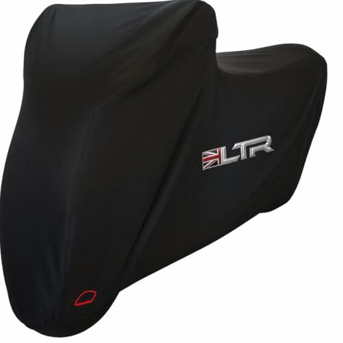 LTR Motorbike Cover | 420D Waterproof Rain Motorcycle Covers for Outdoor Scooter Storage | Thicker Heavy Duty Vented Bike Accessories Black| Large, X Large, XX Large (XL)
