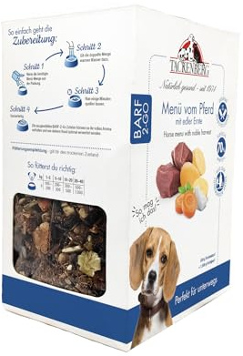 TACKENBERG Complete – Barf 2 Go-Menü vom Pferd mit Edler Ernte für Hunde, 1000 g