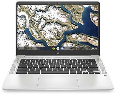 HP Ordenador portátil Chromebook 14a-na0099ng / 14a-na0012ng (14 pulgadas / Full HD) (Intel Celeron N4000, 4 GB LPDDR4 RAM, 64 GB eMMC, gráficos Intel UHD 600, ChromeOS), color plateado