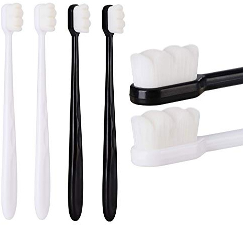 hongjin Extra Soft Toothbrush, Ultra Soft-bristled Adult Toothbrush Micro Nano 15000 Floss Bristle Good Cleaning Effect for Sensitive Teeth Oral Gum Recession
