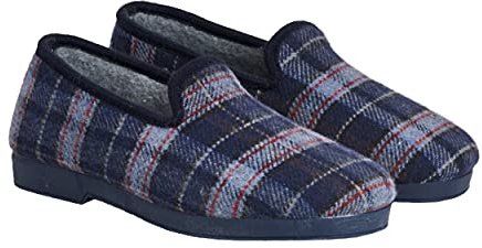 NOESLOMISMO BY DILEMA Pantoufles pour Homme - Chaussure d'Hiver Fabriquée en Espagne, bleu marine, 46 EU