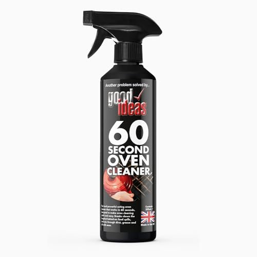 Good Ideas 60 Seconds by Easylife Oven Cleaner, Heavy Duty Cooktop Cleaning Spray for Grease Stain Remover, 500ml Bottle - Fully Guaranteed