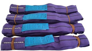 BLP3 4-teiliges Rundschlingen Set, Polyester, Violett, 1 Tonne, 1,5m Nutzlänge, 3m Umfang, für verschiedene Fahrzeuge