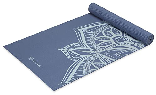 Gaiam Yoga Mat Premium 5 mm Print Thick Non Slip Ejercise & Fitness Mat for All Types of Yoga, Pilates & Floor Workouts (68 x 24 x 5 mm)