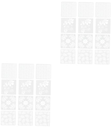 Operitacx Stk Mandala-Malvorlage Malschablonen Blumen Schablonenkunstvorlagen Mandala-Vorlage Kinderzeichnungsvorlagen Vorlage zum Zeichnen von Mandalas Konto schmücken Inkjet-Form Weiß