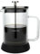 Café Olé Doppio Cafetera de cristal de doble pared, prensa francesa, base antideslizante de silicona, 6 tazas de café expreso/800 ml, color negro