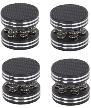 4pcs Spring Speaker Isolation Feet, Vibration Reduction Non Slip Mat for HiFi Amplifier Turntable, Shock Absorber with Adjustable Spikes, Supports 25kg