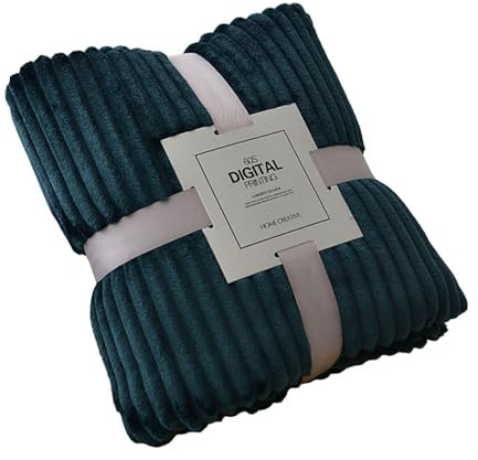 JSGHGDF Gestreifte Flanelldecken für Betten, einfarbig, weich, warm, Nerz-Überwurf, Sofabezug, Tagesdecke, Strand, Reisedecken
