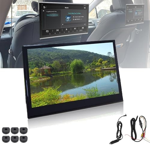 2+32g Car Headrest Video Players, 12.5in Portable Dvd Player For Car- Ouch Screen, With Ambient Light, 8k Hd Video Playback, 4 Playback Formats, Rear-Seat Entertainment,2PCS,White