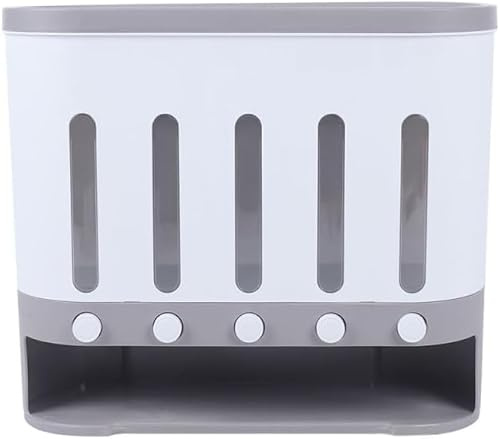 Dispensador de cereales,Dispensador de grano seco Contenedor Almacenamiento Cocina Caja De Pared Dispensador De Alimentos Secos De 5 Compartimentos,Para Cereales,Legumbres