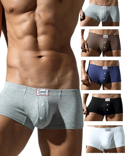 BIMONI Boxer Sexy en Soie glacée de qualité supérieure - pour Homme - Taille Basse - sous-vêtements Hipster