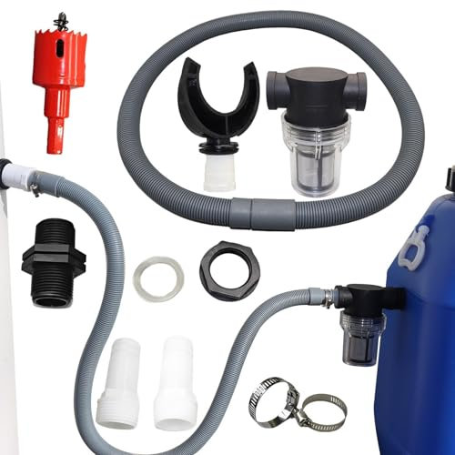 Rainwater Recovery System - Rain Hose Collector for Rain Barrels, Rainwater Recovery Kit with Filter, Rain Water Collection Hose Inverter for Jard