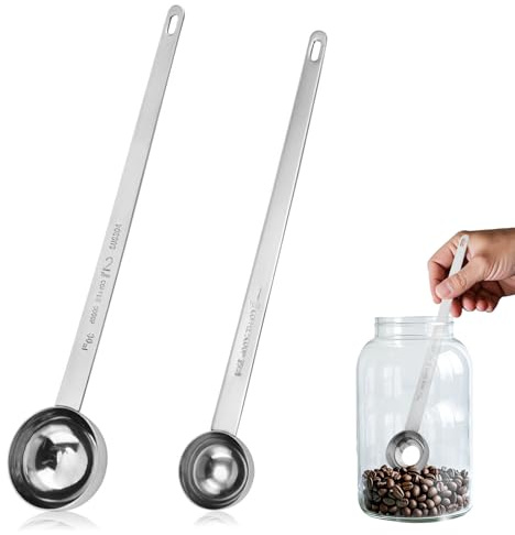 Cuillère Doseuse Café, Acier Inoxydable Cuillere Doseur Cuillère à Mesurer Pour Café Moulu en Poudre, Haricots, Poudre, Espresso, Idéal Pour La Boîte Haute, Pot