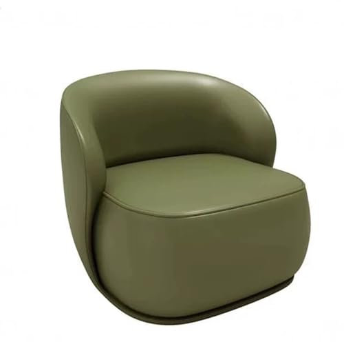 Mid Century Modernes grünes Leder-Sofa mit breiten Armen, übergroße, bequeme Couch für Wohnzimmer oder Wohnung