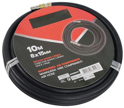 Tuyau rigide, 10 m, idéal pour l'air comprimé, résistant à la pression, facile à manipuler et durable. Parfait pour les outils électriques