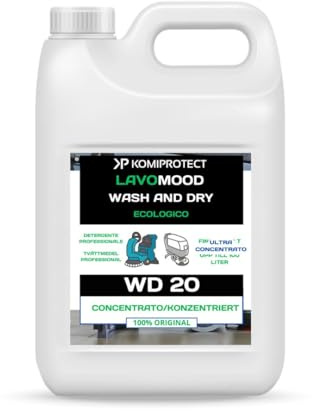Komiprotect WD20 LAVOMOOD 5000 ml Detergente per Robot Lavapavimenti per qualsiasi superficie grazie al suo pH neutro