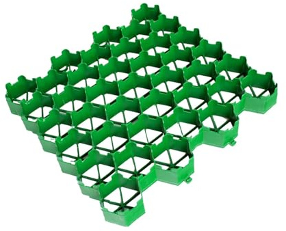 Grille de Gazon, stabilisateur d'allée en Plastique, Grille de Gravier, pavés de Trottoir extérieurs for renforcer Le Sol des patios(5cm-12 Pieces)