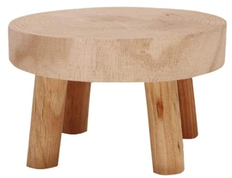 Generisch 14 17 20cm Kleiners Hocker für Pflanzen Holz, Mini Multifunktionaler Blumentopfhalter, Blumenhocker Massivholz, Büro Bonsai Topfregal, Sukkulenten Blumenregal, für Drinnen und Draußen