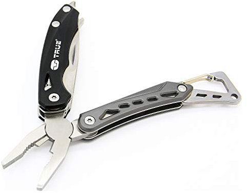 TRUE UTILITY Seven - Siete Funciones Esenciales Multiherramienta compacta, Acero Inoxidable, estandar