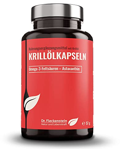 Dr. Fleckenstein krilloljekapslar, superba krillolja. Omega 3 fettsyror högdoserade. Innehåller DHA, EPA, naturlig astaxantin och kolin, med högsta biotillgänglighet, 100 kapslar