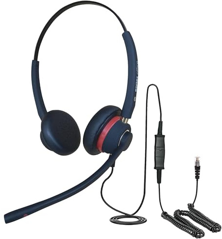 eartec office Headset for BT Paragon 550 & 650 Analogue Telephone + FREE RJ9 Lead - QD002 (P) Double Ear