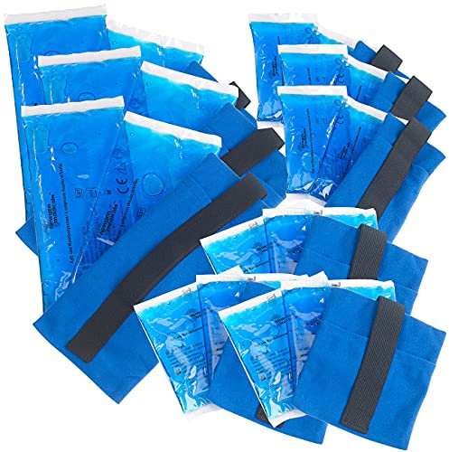 newgen medicals 27-tlg. Set Kalt- und Warmkompressen, 3 Größen, je 6 Stück, 9 Bezüge