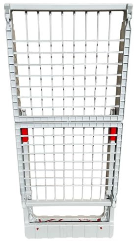 Tradineur - Étendoir pliable en résine avec ailes, 20 mètres d'espace d'étendage, support pour étendre les vêtements en intérieur ou en extérieur, blanc